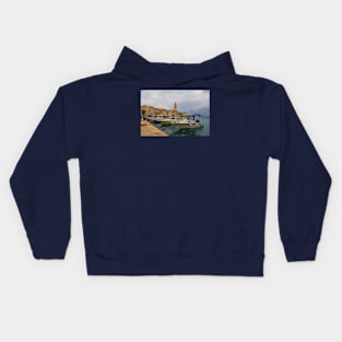 Sutivan, Harbour in Brac, Croatia Kids Hoodie